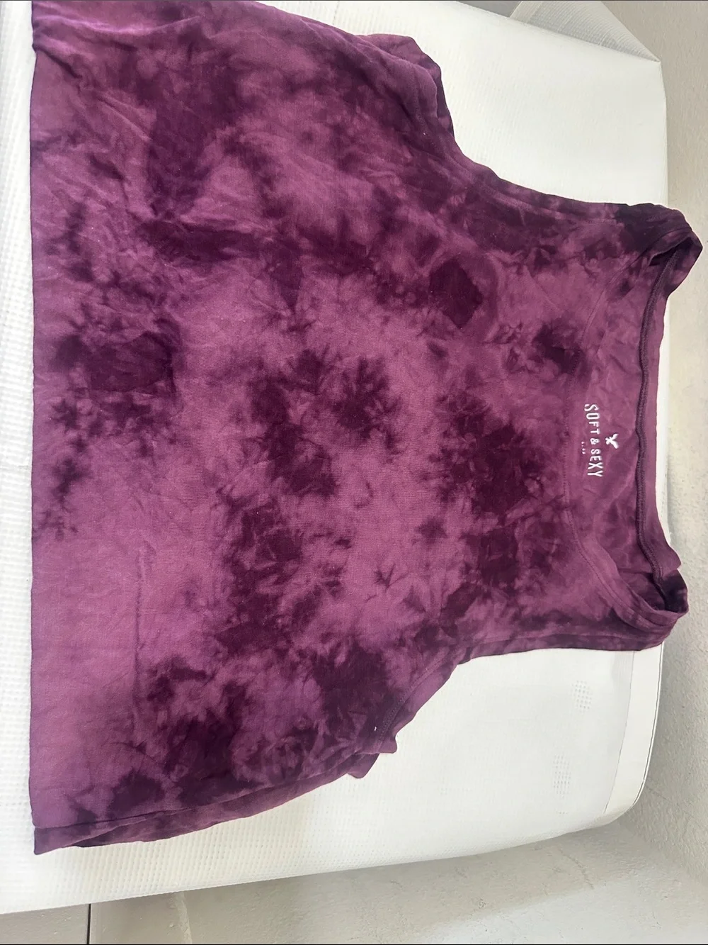 American Eagle Outfitters Purple Tie-Dye Sleeveless Tank